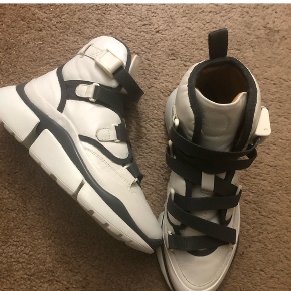 Chloe white and smoked grey sonnie sneakers - high top size 7 - Picture 3 of 5